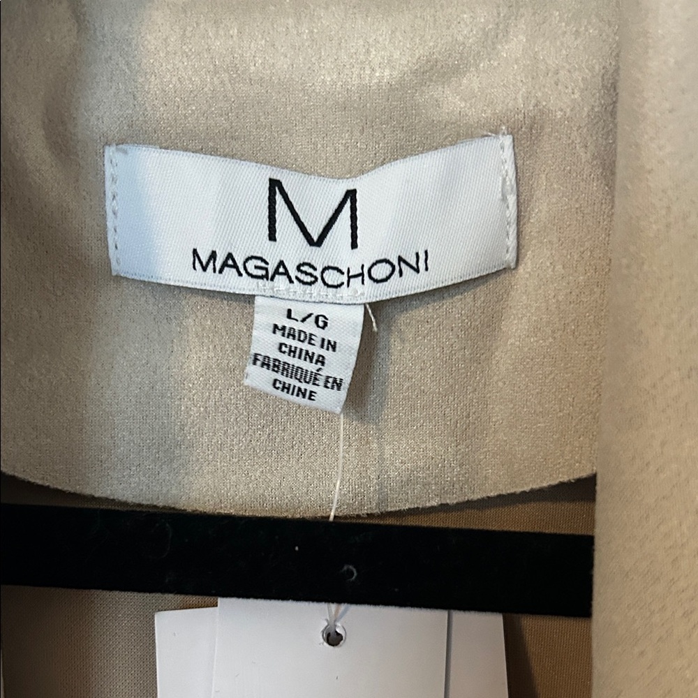 Magaschoni Beige Draped Trench Coat - Picture 2 of 15